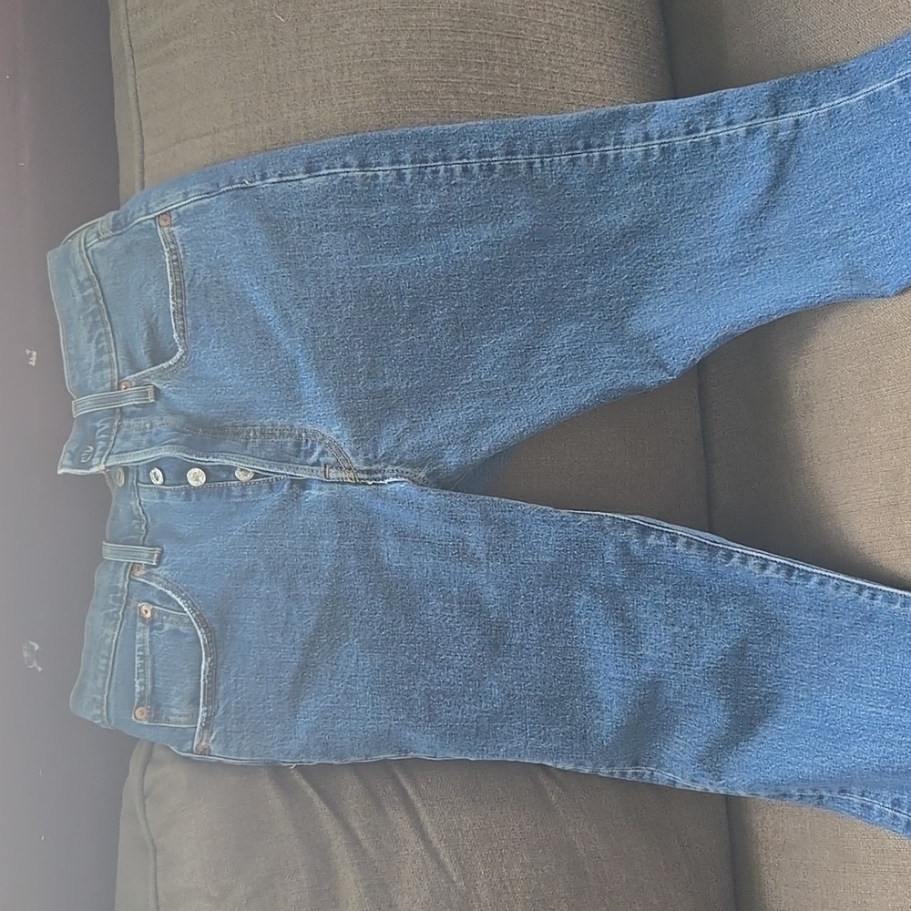 LEVI'S 501S VINTAGE SKINNY BUTTON FLY CUFFED FRAYED HEMS W30